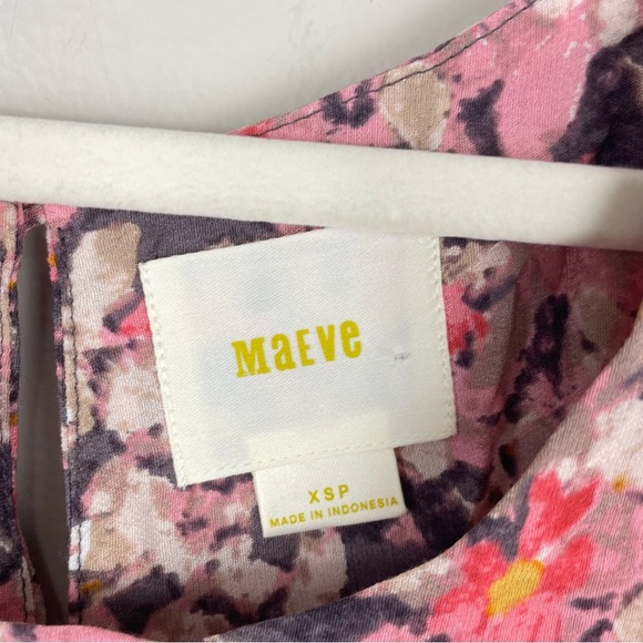 Maeve Abstract Floral Blouse in Pink and Black - Picture 6 of 10